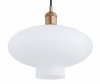 Szklana lampa wisząca TRESCO 8980 Argon Mleczne Szkło Miedziane detale
